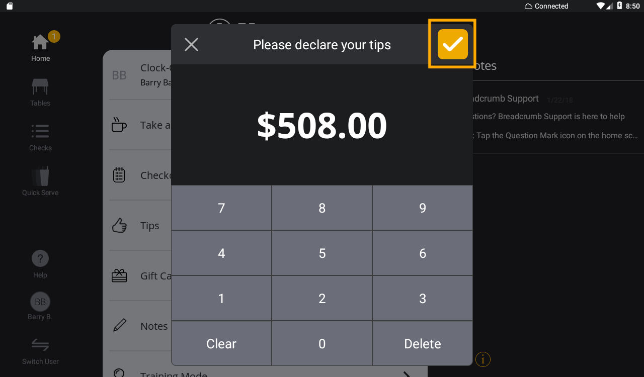 How to Adjust Tips on Lightspeed Restaurant Support Center