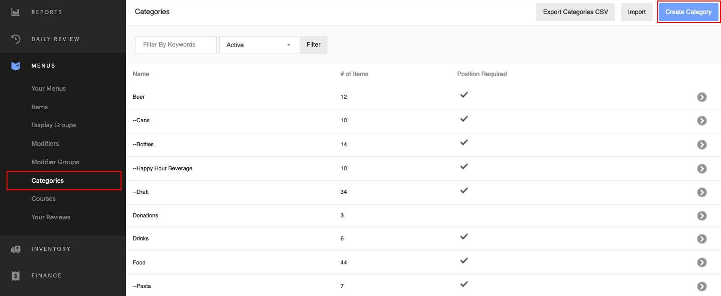 Create & Manage Categories Support Center