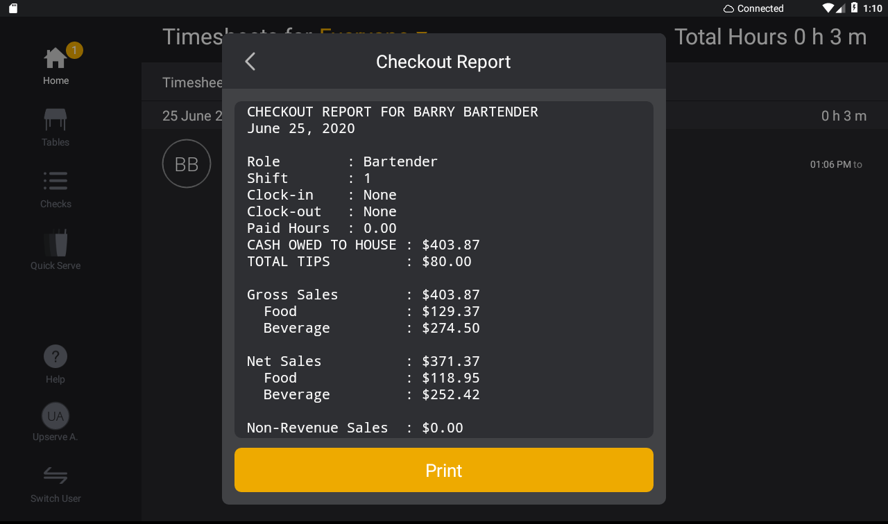 Checkout Report Overview Support Center