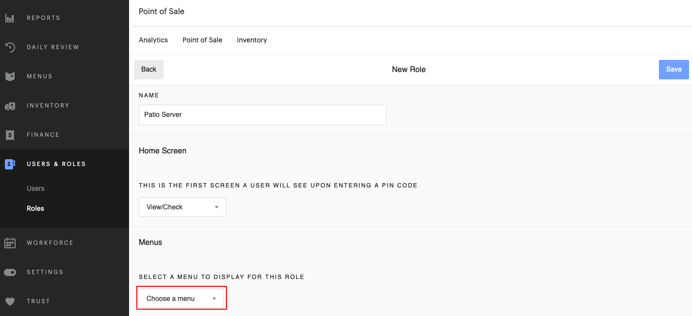 Create and Apply Menus Support Center