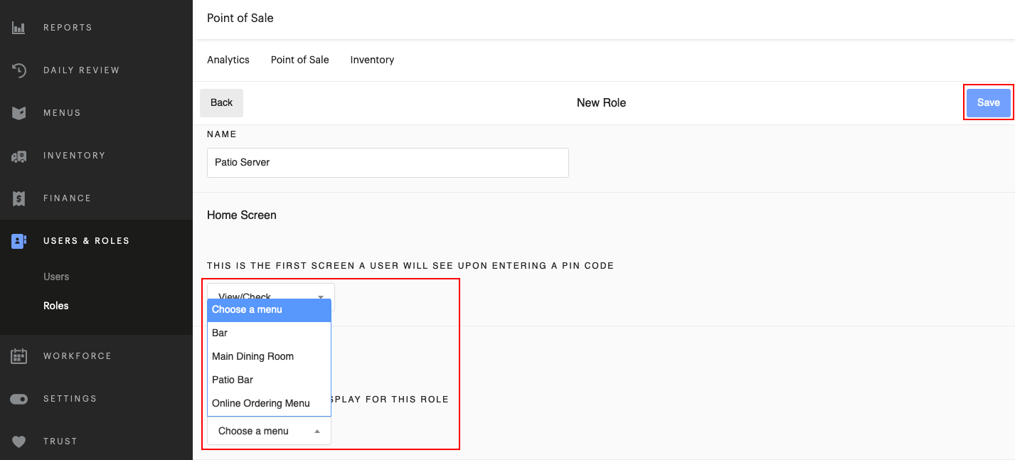 Create and Apply Menus Support Center