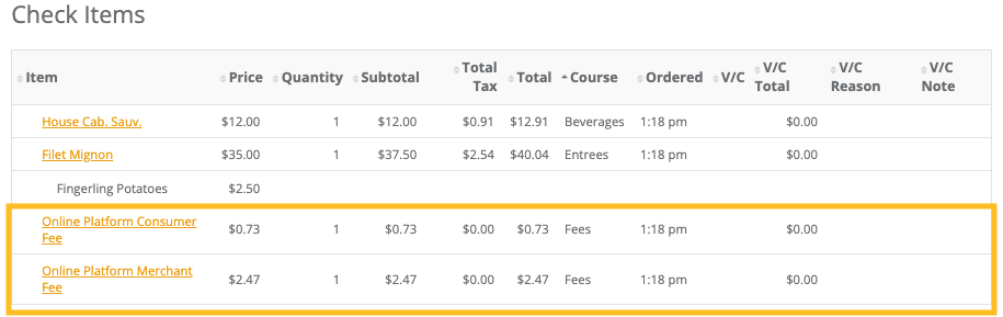 U-Series Online Ordering Service Fee Support Center
