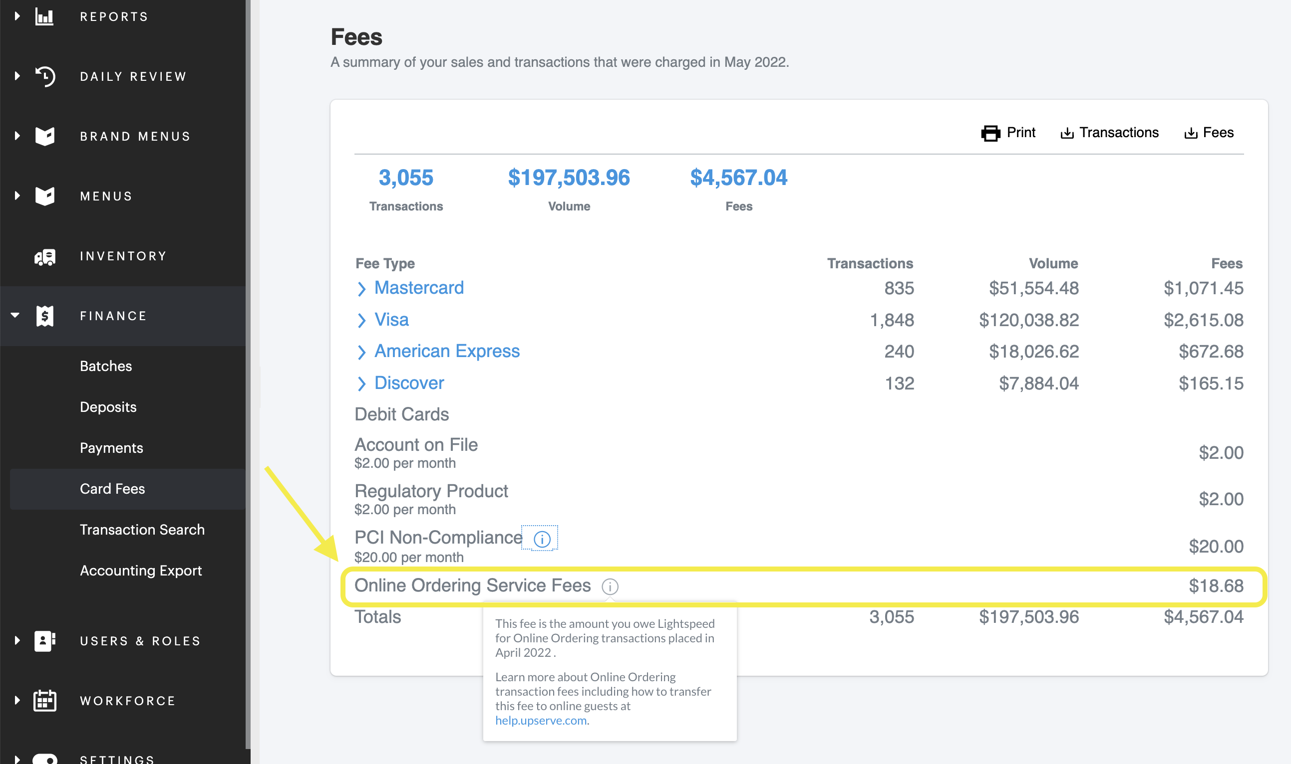 U-Series Online Ordering Service Fee Support Center